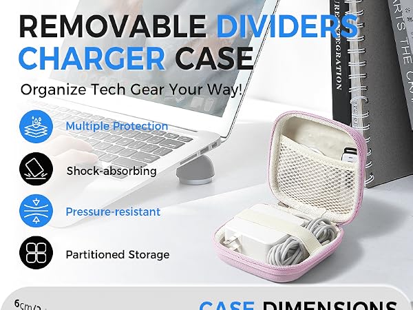 macbook charger case organizer laptop tech pouch bag charger travel traveling portable chargers 