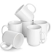 DOWAN 20 oz Large Coffee Mugs with Handle, Ceramic Cup Set of 6 for Tea Hot Cocoa, Mug Gifts Set,...
