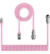 ZIYOU LANG C01 Custom Coiled USB C to A Cable with Detachable Double Sleeved Spiral Cable Extenda...