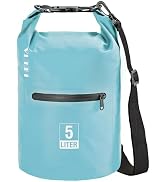 HEETA Waterproof Dry Bag with Front Zippered Pocket for Women Men, 5L/10L/20L/30L/40L Roll Top Li...