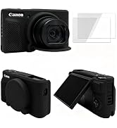 VOVMOEYA SX740 Camera Case Accessories Set[with 2 LCD tempered films],Silicone Protective Case Co...