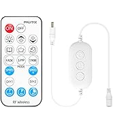 RF Remote Dimmer for Single Color LED Strip Lights,PAUTIX 18-Key Wireless Remote and in-line Cont...