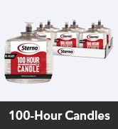 Sterno 100-Hour Emergency Candles - Long Burning Unscented Candles for Emergencies and Power Outa...