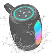 PORTBOR Bluetooth Speaker Portable Wireless, Powerful Stereo Sound with LED Lights/FM Radio, IPX5...