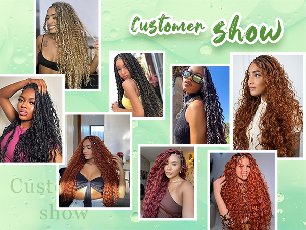 beautiful pictures for deep wave braiding hair