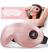 LitBear Silk Cordless Heated Eye Mask, Warm Eye Compress for Dry Eyes, Light Blocking Heat Eye Ma...