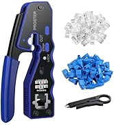 Proster RJ45 Crimp Tool RJ45 Stripper Cutter Crimper for RJ45 Cat6 Cat5 Cat5e Pass-Thru Connector...