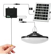 HULPPRE 3000lm Solar Shed Light Indoor Outdoor with Pull String, Daytime or Night,Dusk to Dawn,Br...