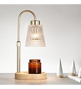 MEIXISUE Gold Candle Warmer Lamp with Timer and Dimmer,Fragrance Electric Wax Melt Warmer with 2 ...