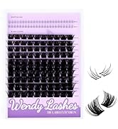 WENDY LASHES 200D Volume Lash Clusters with Bottom lashes 149PCS D-Curl Cluster Eyelash Extension...