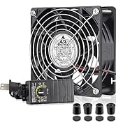 G?DSTIME 120mm x 38mm Computer Fan with Variable Speed Controller, Powerful Airflow High Static P...