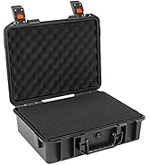 TORIBIO Hard Carrying Case with Customizable Foam, Microphone Case Portable Protector Travel Case...