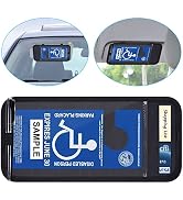 Handicap Placard Holder for Auto, Wisdompro Disabled Parking Permit Sign Protector for Car Sun Vi...