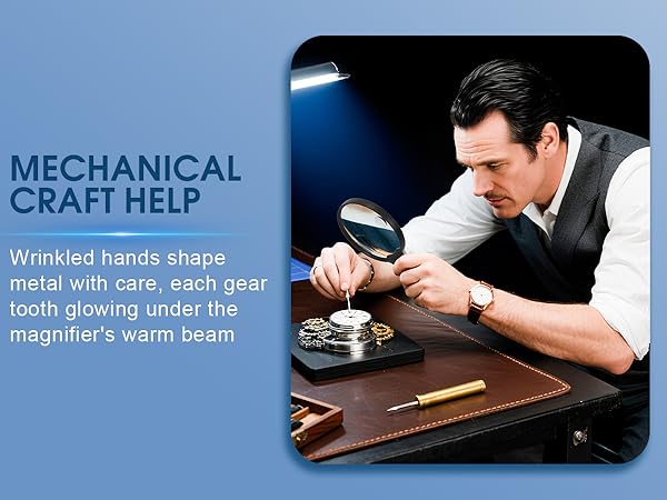 magnifying glasses with light