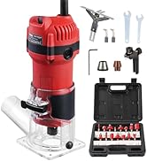 TEENO Wood Router, 800W Compact Router Tools for Woodworking, 31000 RPM Hand Trim Router with 15 ...