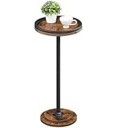 HOOBRO Small Side Table, Drink Table, Round Coffee End Table for Small Spaces, Martini Table, Ped...