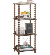 Fultyle Book Shelf, 4-Tier Bookshelf with Storage, Small Bookcase Display Shelves for Small Space...
