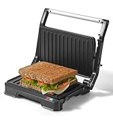 UVFAST Small Panini Press Grill Sandwich Maker, Electric 3 in 1 Panini Sandwich Maker Grill, Open...
