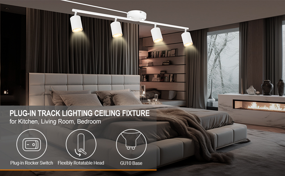 hanging lights with plug in cord white
