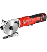 SENCAN Cordless Electric Rotary Shear Cutter, Multi-layer Electric Fabric Scissors with 1.3"Cutti...