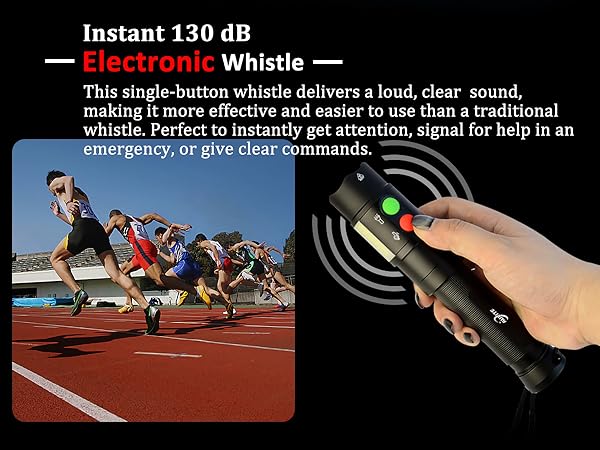 electronic whistle wand flashlight traffic training USB C magnetic rechargeable 2002E