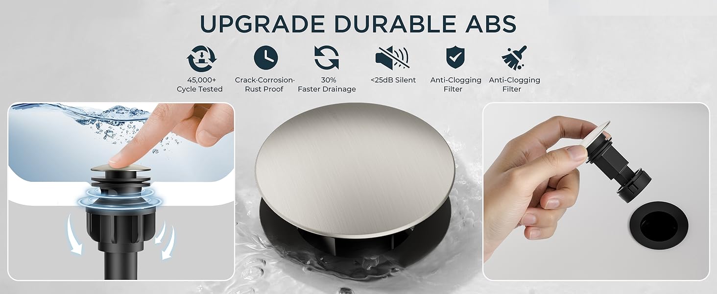 bathroom sink faucet with drain