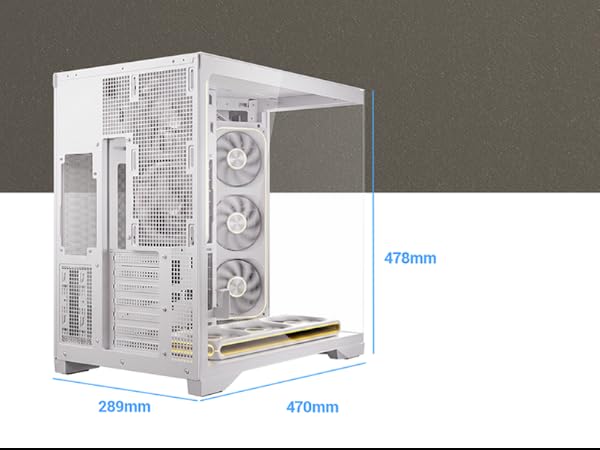 EDGEFLOW ATX PC GAMING CASE WHITE