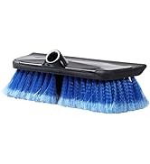 NAVAPA 11-inch Scrub Car Wash Brush with Built-in Rubber Squeegee &amp; Rubber Bumper | Soft Bristles...