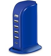 USB Charging Station Upoy, 6 Ports Charging Blocks, USB Power Hub with C Port, Charging Dock for ...