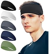 HiRui Headbands for Men Women (5Pack), Running Headbands Moisture Wicking Workout Sweatband Sport...
