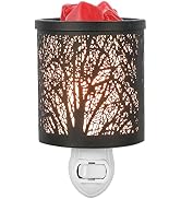 inrorans Wall Plug in Wax Warmer Metal Black Wax Burner with Removable Dish,Fragrance Wax Warmer ...