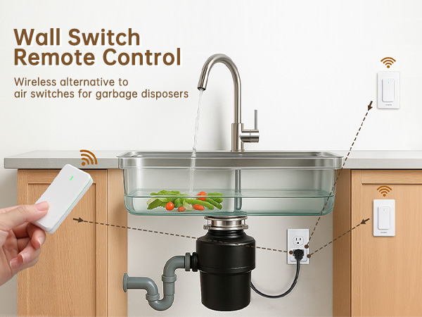garbage disposal air switch lamp remote control wireless plug switch