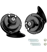 AWGUKA Pack-2 Car Snail Air Horn, 3.35" x 3.54" 300DB Super Loud Speaker, Safety Warning Retrofit...