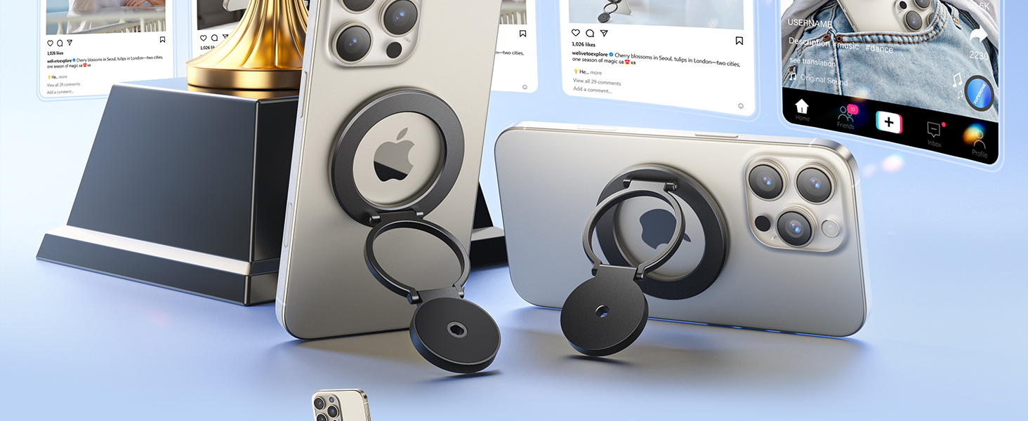 magnetic phone ring holder