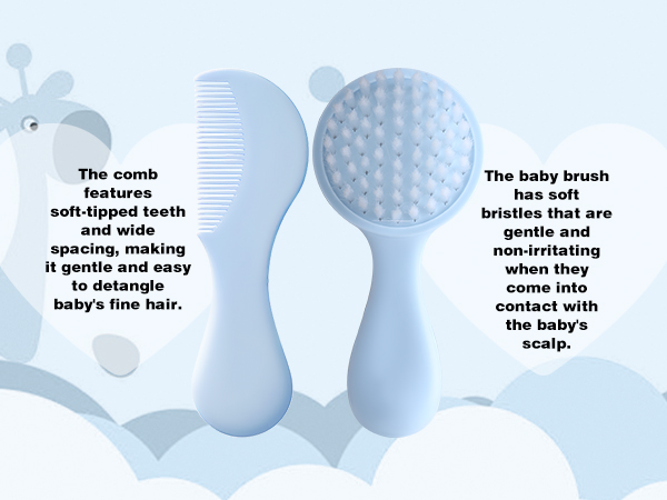 Baby combing and brushing set