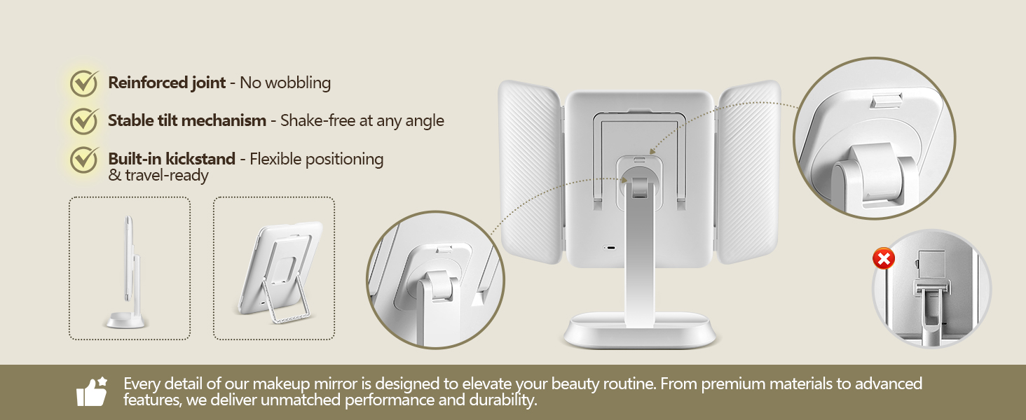 lighted makeup mirror with magnification