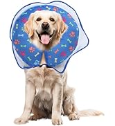 Soft Inflatable Collar to Stop Licking, Adjustable Calming Puppy Collar with Padding, Pet Prevent...