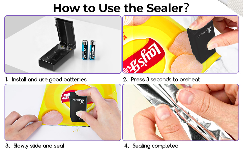 Instructions of the bag sealers.
