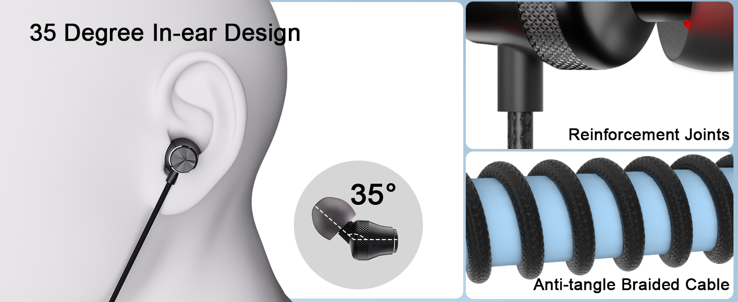 3.5mm wired headphones earbuds