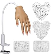 Practice Hand for Acrylic Nails- Silicone Nail Hand Practice Upgrade Nail Tips Never Fall Off, Fa...
