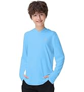 Runhit Boys &amp; Toddler UPF 50+ Rash Guard Hoodie Kids UV Sun Protection Long Sleeve Shirt for Fish...