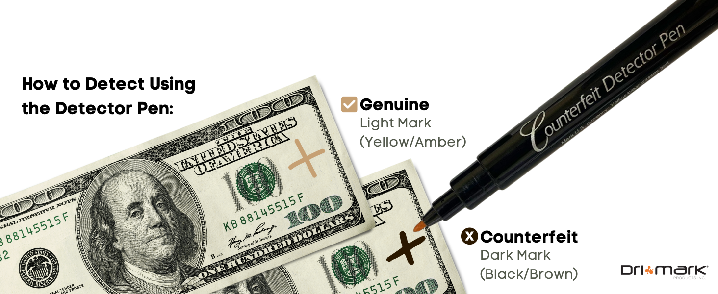 Counterfeit detection Currency detector pen Counterfeit bill pen UV counterfeit pen marker Money