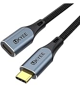 UKYEE USB C Extension Cable 3.3Ft (100W/10Gbps), Nylon Braided USB 3.1 Type C Male to Female Exte...