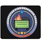 TopXmai Dumpster Fire Team Leader Mouse Pad, Funny Leader Gifts, Fire Themed Mousepad for Work Co...