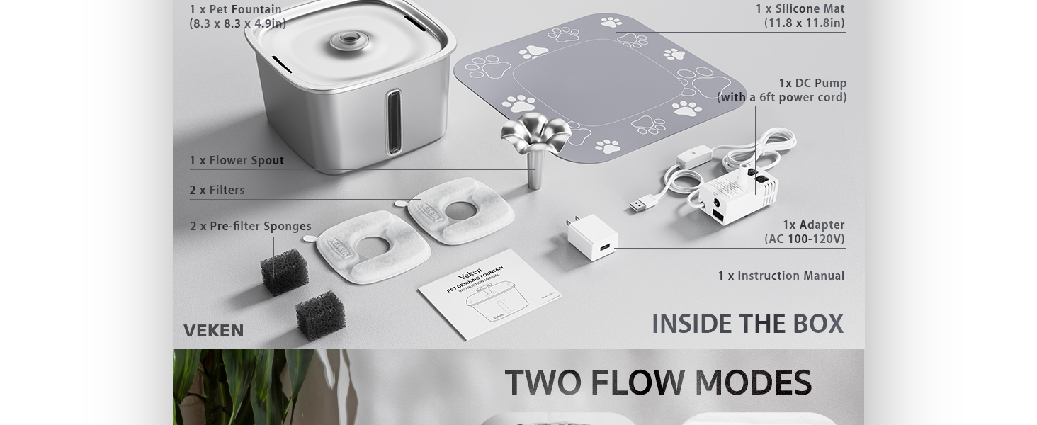 fuente de agua para gatos water fountain veken pet fountain
