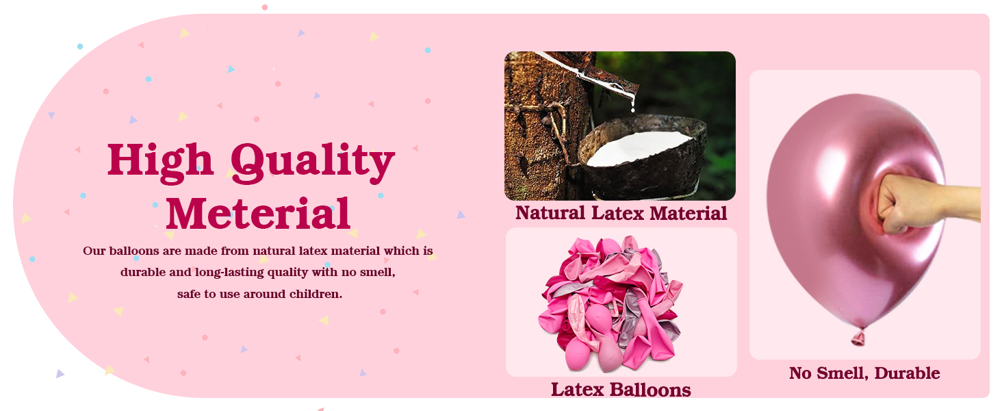 multiple pink latex balloons kit