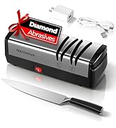 Narcissus Knife Sharpener, Protable Diamond Electric Knife Sharpener for Stainless Steel and Cera...