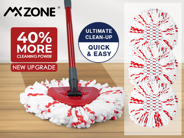 Spin mop head replacement