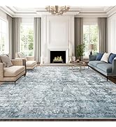 Soalmost Abstract Rug 8x10 Large Living Room Rugs Neutral Modern Washable Area Rugs for Bedroom D...