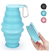 Nefeeko Collapsible Water Bottle,17oz(500ml) Reuseable BPA Free Silicone Foldable Water Bottles f...
